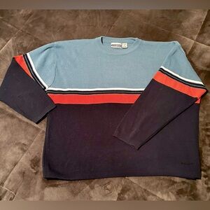 Vintage Color Block Stripped Sweater